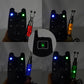 4 Wireless fishing bite alarm set with illuminated swinger