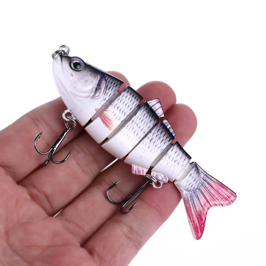 6 Pieces Lures Set With Box Multi Segments Jointed Hard Bait Wobblers For Pike